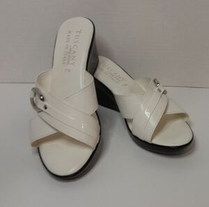 Tuscany by Easy Street Sandal Shoes Women's 7W Wedge Open Toe Pre-owned